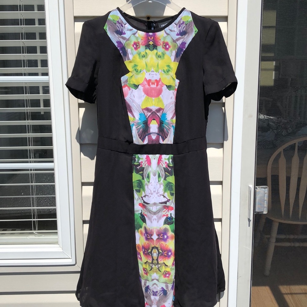PRABAL GURUNG CHIFFON DRESS ZIPPER BACK 6